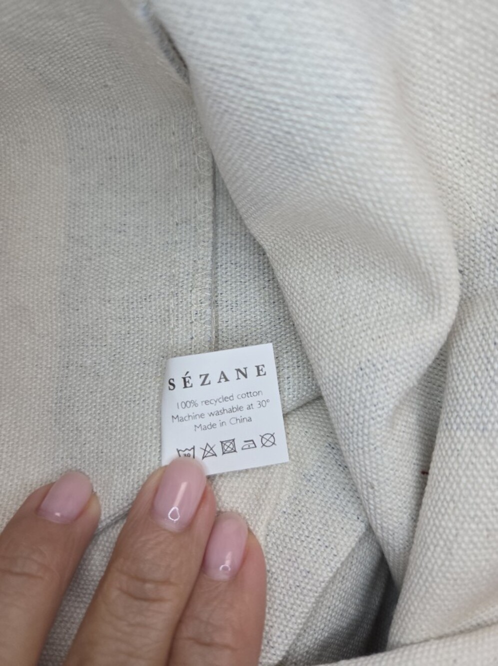 Sezane Canvas Tote Beach Bag NEW - Picture 9 of 9